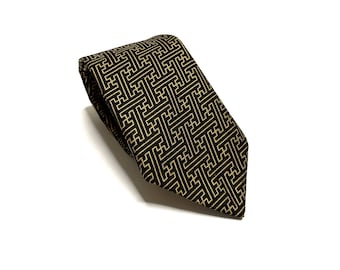 Sayagata Japanese Necktie - Kimono Yakuza Necktie, Japanese Handmade gift for dad, Japanese tie for men