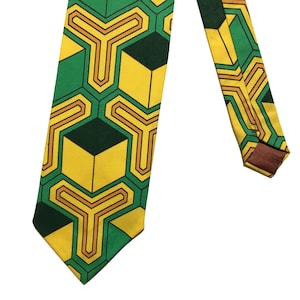 Kikko Kimono Traditional Japanese Pattern Necktie - Birthday Gift Neck tie, Valentines gift, Japanese gift for him, Dad