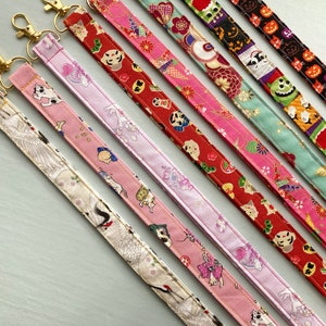 Japanisches Halsband, Kimono-Stoff Kawaii Lanyard, Schlüsselband ID Inhaber, Schlüsselbund, Lehrer, Krankenschwestern, Studenten Geburtstag Weihnachtsgeschenk