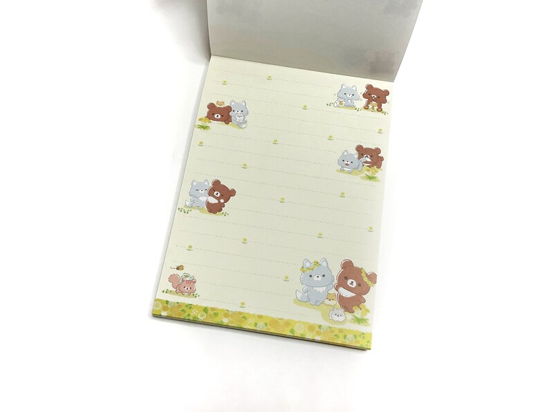 Repeat Pattern Note Pad DDP | Made in Japan Chairoi Koguma Cute Notepad - Sanx Kawaii Japanese ...