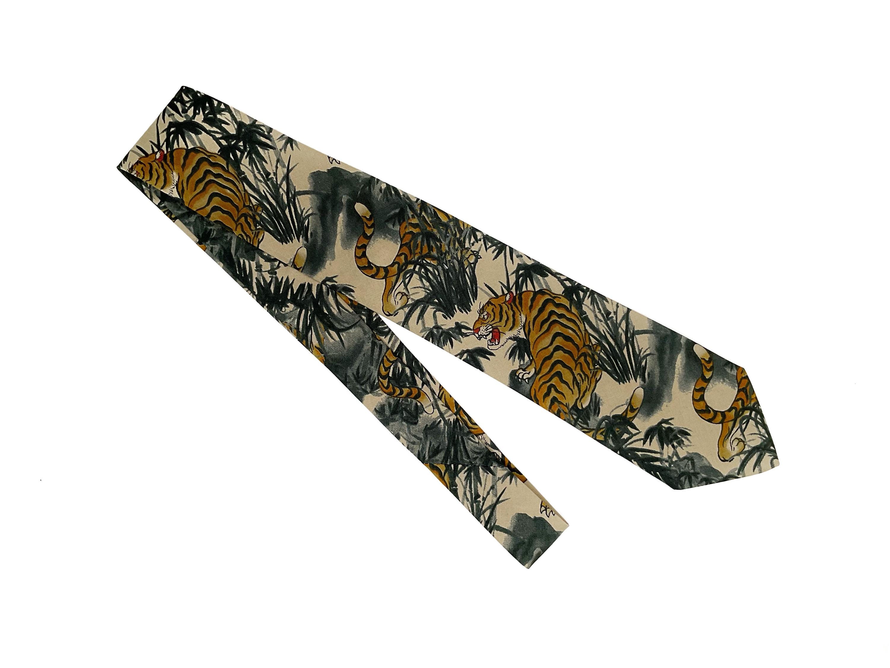 Ukiyo-e Tiger Japanese Tie - Kimono Japanese Necktie