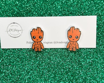 Galaxy Character Stud Earrings/ Flora colossus Stud Earrings/ Superhero Earrings