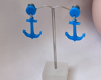 Doll Look Statement Anchor Dangle Earrings
