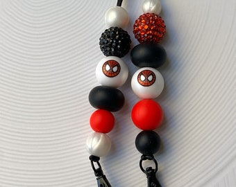 Spiderman Lanyard /Silicone Beaded Lanyard/ Breakaway Lanyard/ Superhero Lanyard/ Teacher gift Lanyard/ Comic Book Character Lanyard