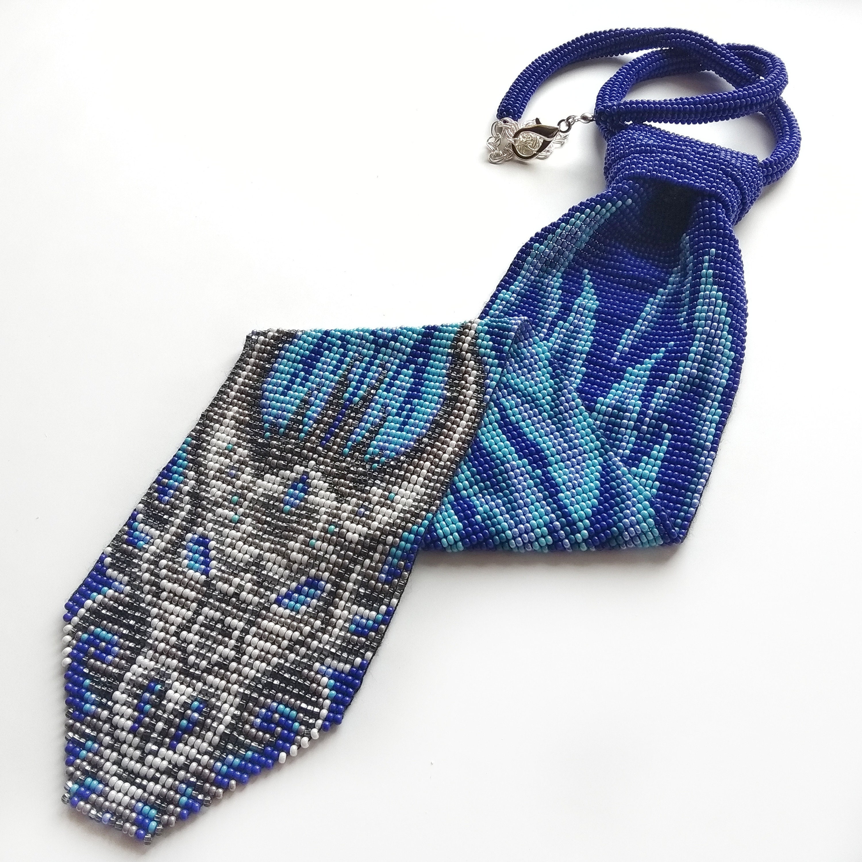 Womens tie beaded Neckties ornament gift Modern tie modern tie | Etsy