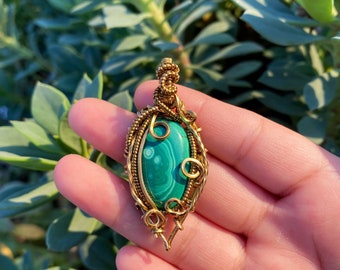 Malachite Cabochon Smooth Quality Stone Wire Wrapping Pendant Making Jewelry Stone 31X21X05 MM Natural Malachite Gemstone AK-1140