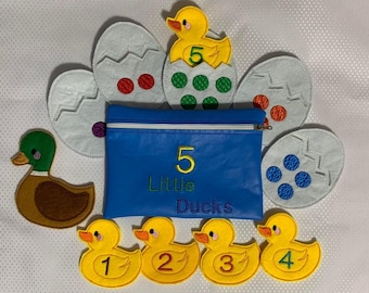 5 little ducks  finger puppet sets