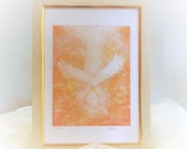 Angels Blessing, Angels ART, Pink Angel, White Angels, Healing Art, Healing, Energy Art, Feng shui, entrance, bedroom, living room, Giclee