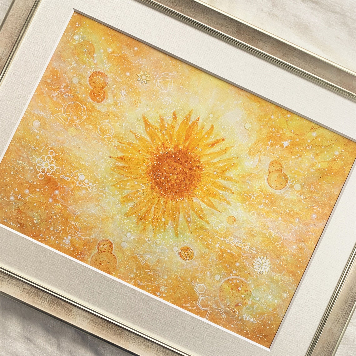 Painting Flower Feng shui Painting Healing Art Healing Etsy