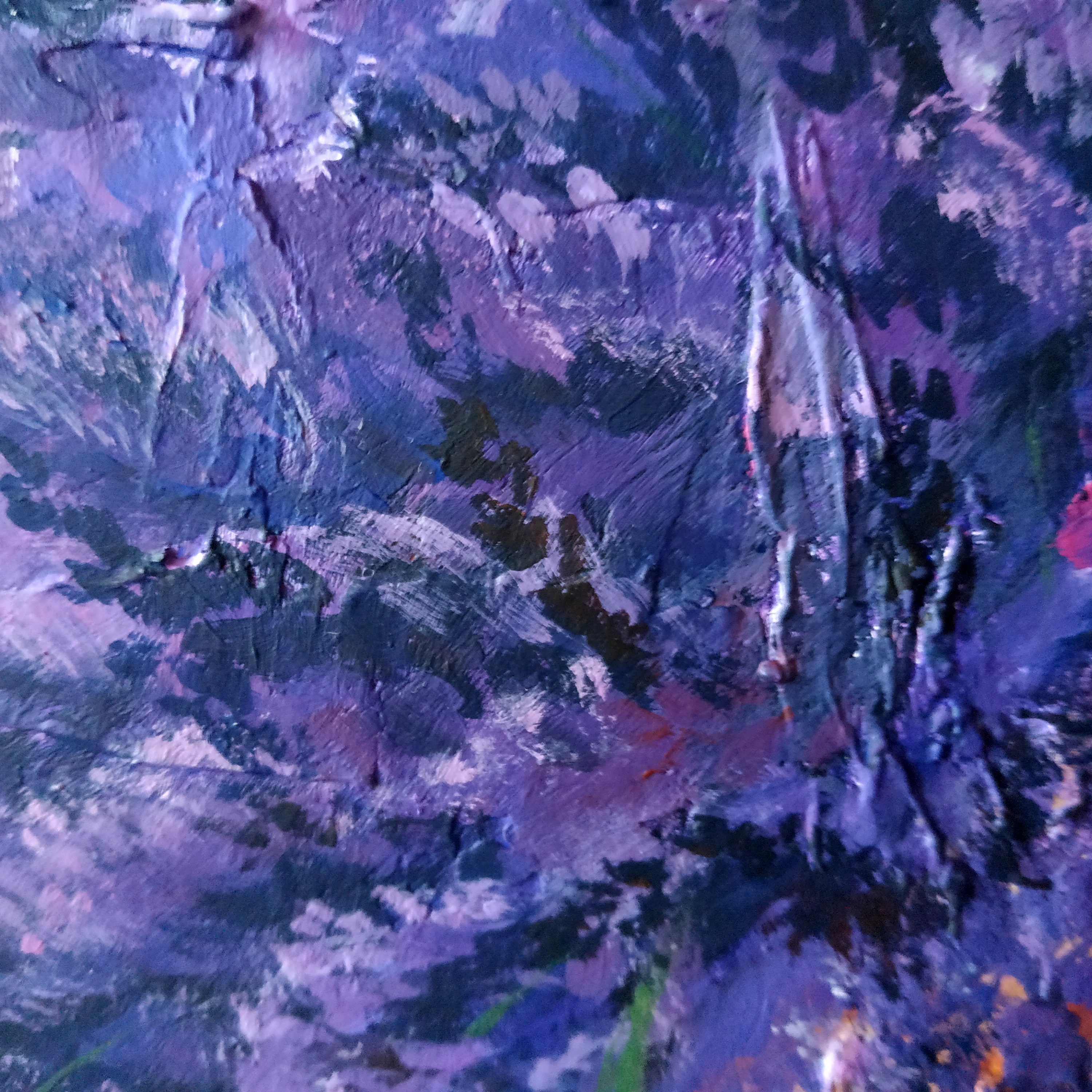 Lavender Painting Original Acrylic Lavender Flower Art Etsy