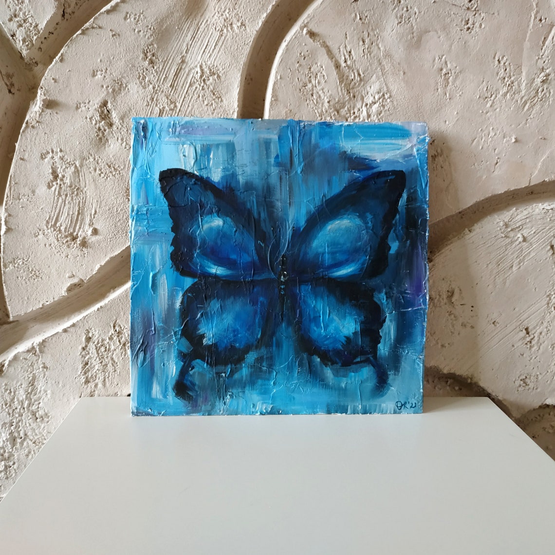 Butterfly Painting Original Acrylic Butterfly Wall Art Small Etsy