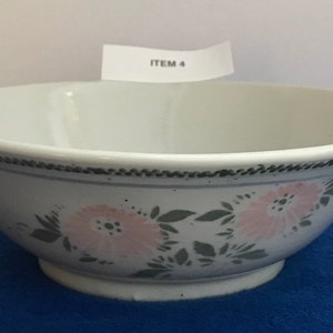 Asiatische Vintage chinesische Blumen Blumensuppe Reisschale