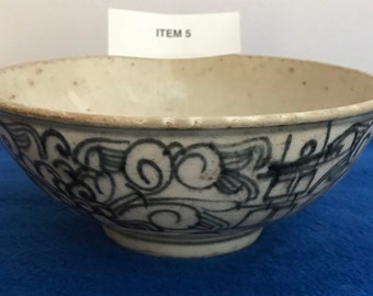 Vintage antique Chinese rice soup bowl very rare and unique