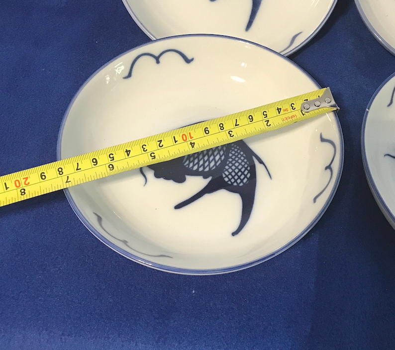 Unique 7 koi fish Vintage Koi Handed Painted Plate / Etsy