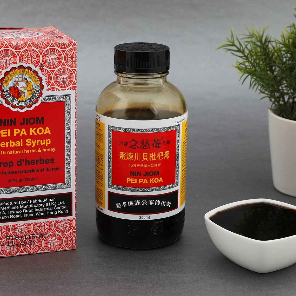 King to Nin Jiom Herbal Sore Throat Syrup 300ml Cough Relief