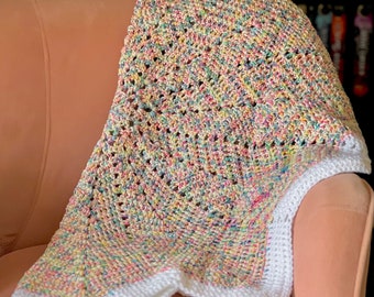 Handmade Starburst Crochet Baby Blanket