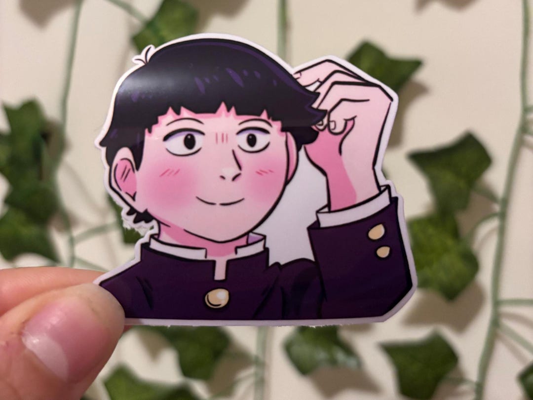 Bashful Boy Sticker | Mob Psycho 100 - Etsy