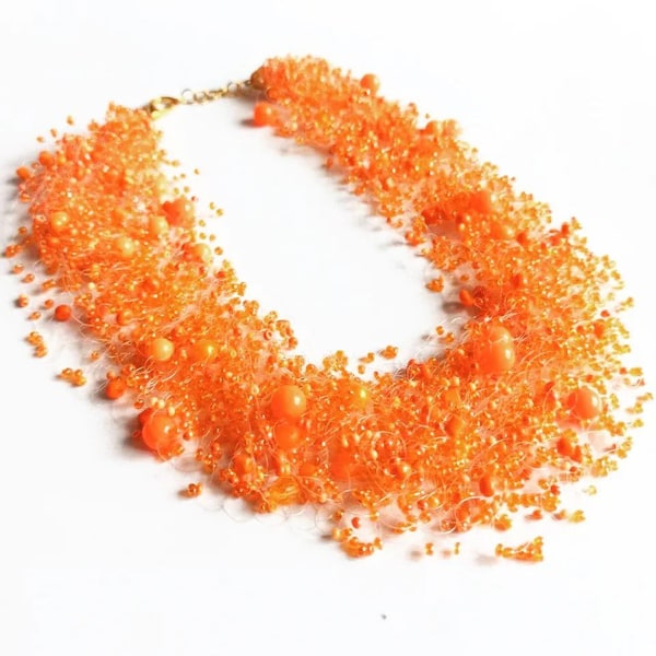 The Candy Beads Necklace-Orange main image 1