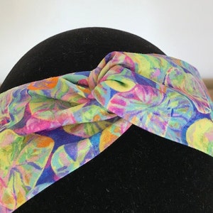 Dubbele hoofdband / bloem hoofdband / gekleurde hoofdband / elegante en glamoureuze hoofdband / vrouwen hoofdband / katoenen hoofdband / fancy hoofdband / hoofdband / twist