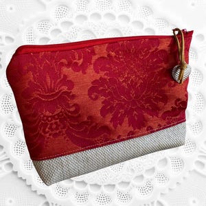 Handmade kit, medieval kit, women&#39;s kit, mini makeup kit, jacquard, pouch, women&#39;s gift, grandma&#39;s gift, mom&#39;s gift