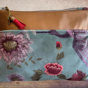 Kit hecho a mano, bolsa de gamuza, artículos esenciales femeninos, mini bolsa de maquillaje, femenina, clutch, regalo para mujeres, abuela mamá