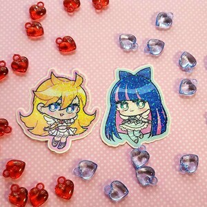 Anarchy Sisters chibi holographic stickers image 3