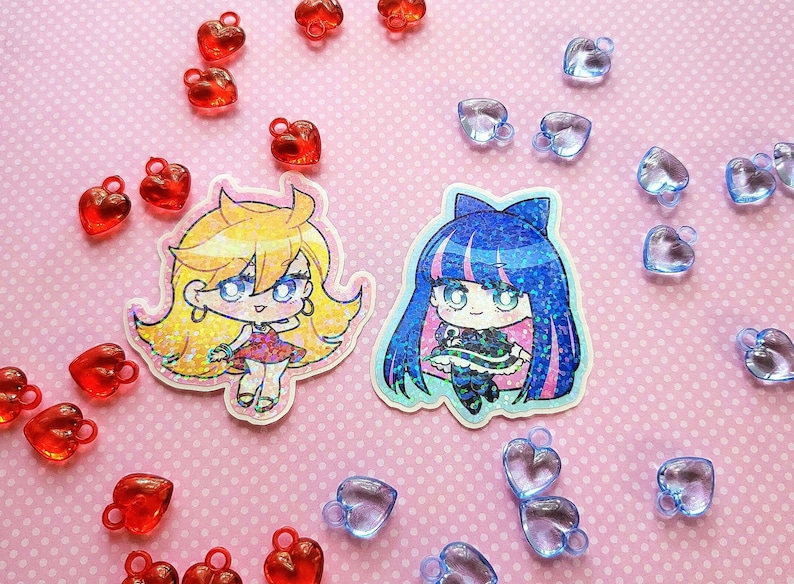 Anarchy Sisters chibi holographic stickers image 4