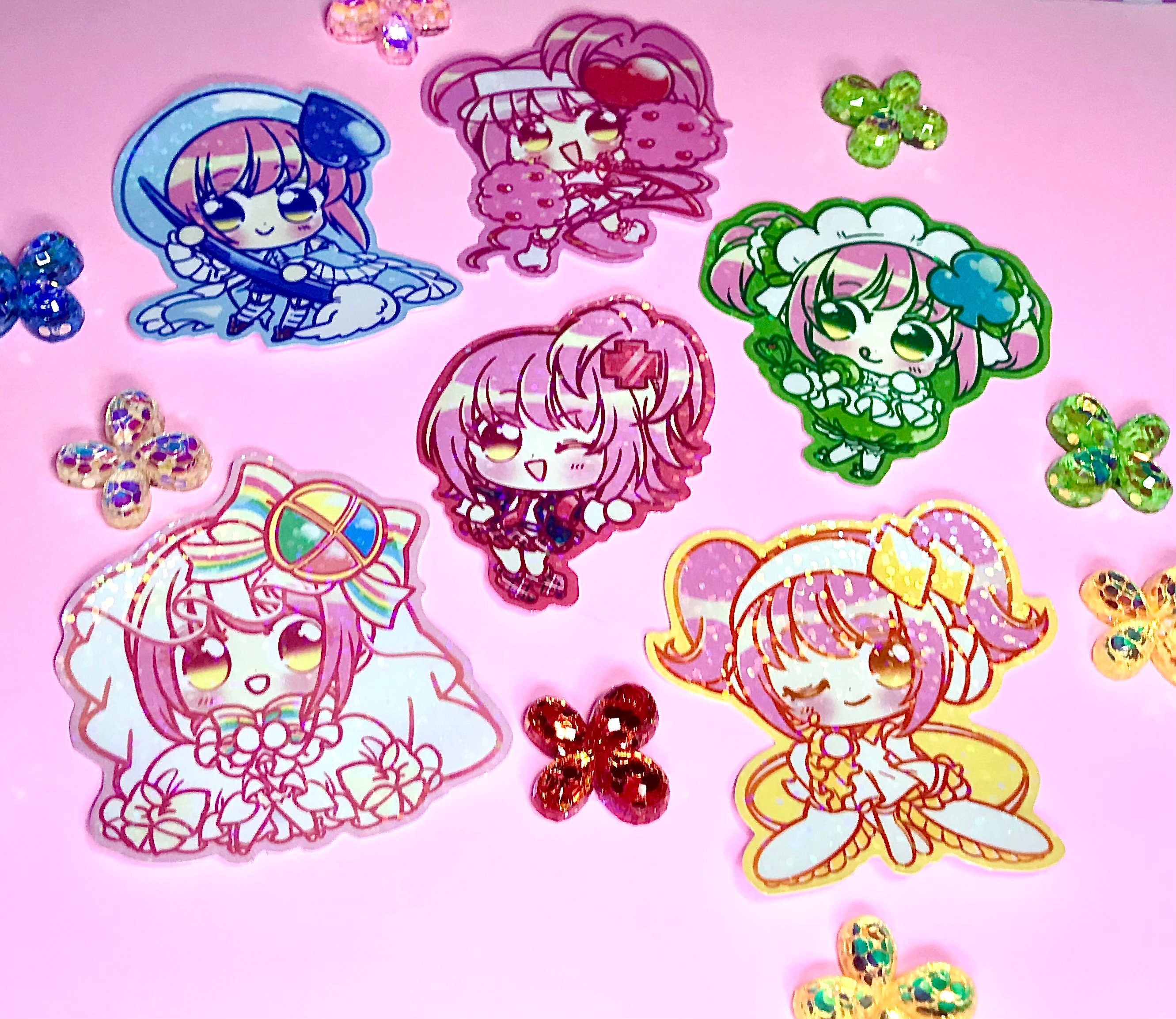 Shugo Chara 2.5" Holographic Sparkle Stickers