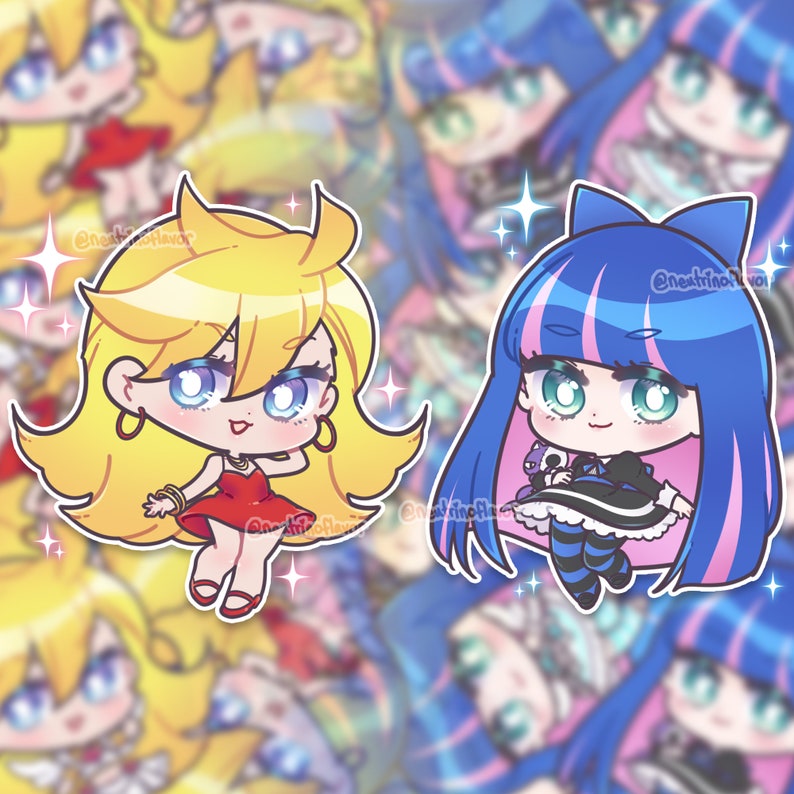 Anarchy Sisters chibi holographic stickers image 1