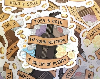 The WITCHER Sticker - Toss a Coin and Burn Butcher Burn