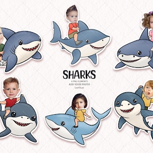 Requin Kids Yourself DIY, Ajoutez votre photo, Fête d'anniversaire de requin