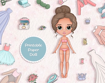 Muñeca de papel Blythe: Manualidad para vestir (PDF imprimible)
