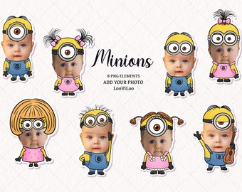 Despicable me YourSelf DIY, Add your Own Photo, Decor Birthday Party, Photo Craft