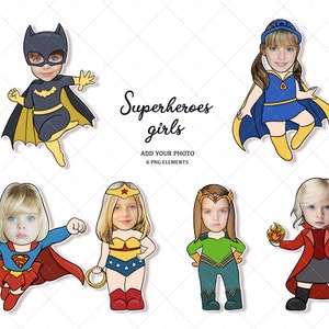 Super girls Yourself Face Photo, Adicione sua própria foto, Supergirls PNG