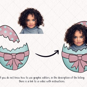 Easter Eggs Yourself Face Photo Craft, Add your Own Photo image 2