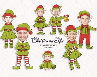 Add your Own Photo, Elf YourSelf DIY, Elf face blank, Christmas Craft for Kids, Elf bulletin board, Christmas decor