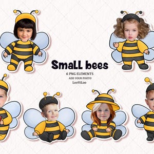 DIY Bees Face Clipart: Add Your Photo (PNG Digital Download) - Etsy
