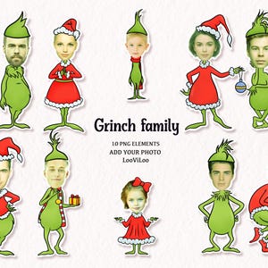 Família Greench, Adicione sua própria foto, Presente surpresa de Natal