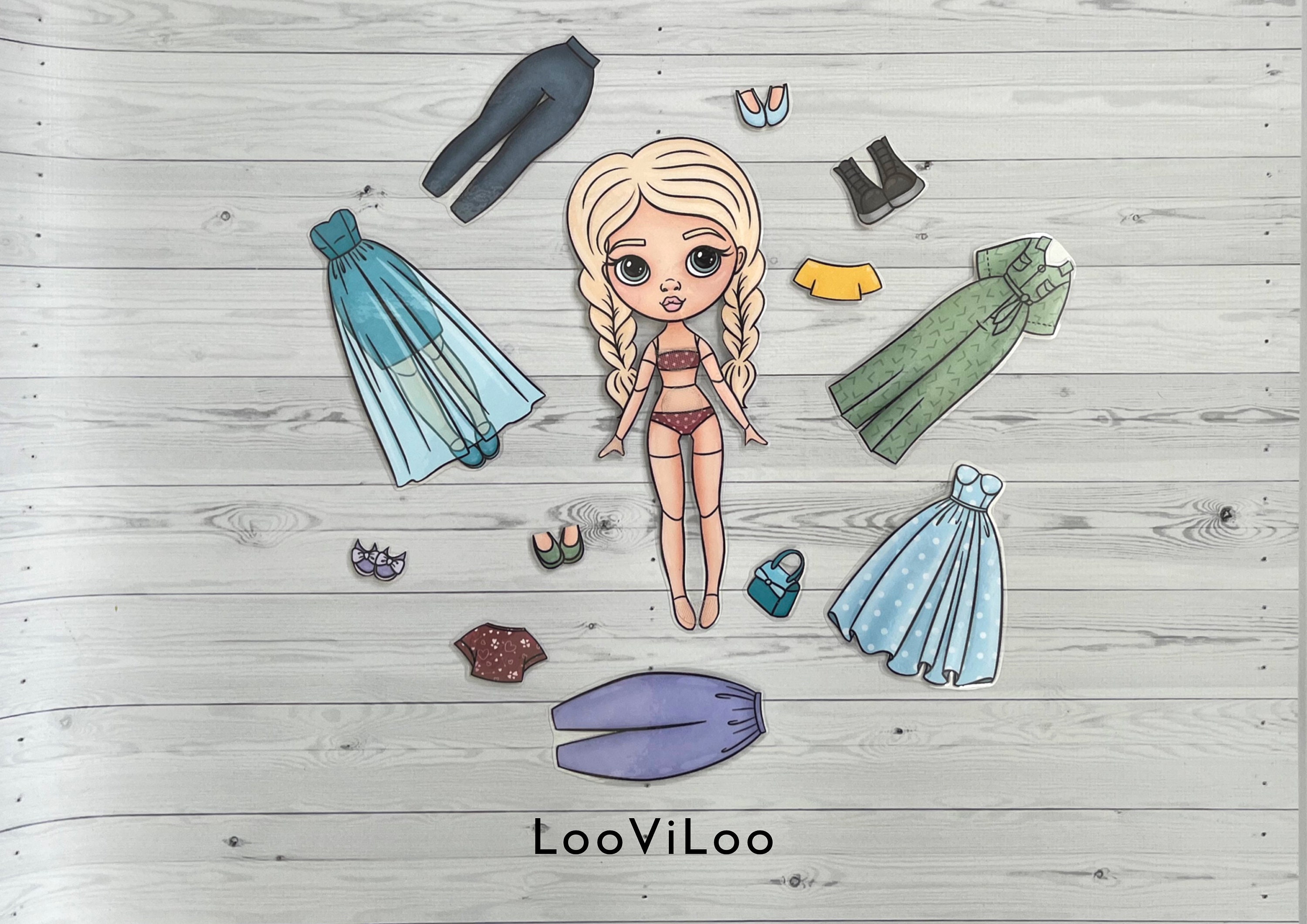 Paper Dolls, Printable Paper Dress up Kit, Paper DIY Etsy Australia