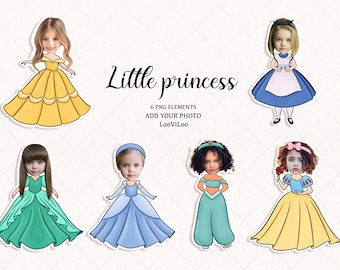 Princess YourSelf DIY, Add your Own Photo, Princess Birthday Party, Craft for Kids