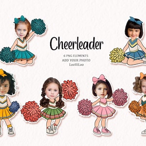 Cheerleader, Add your Photo, Face  blank, Topper
