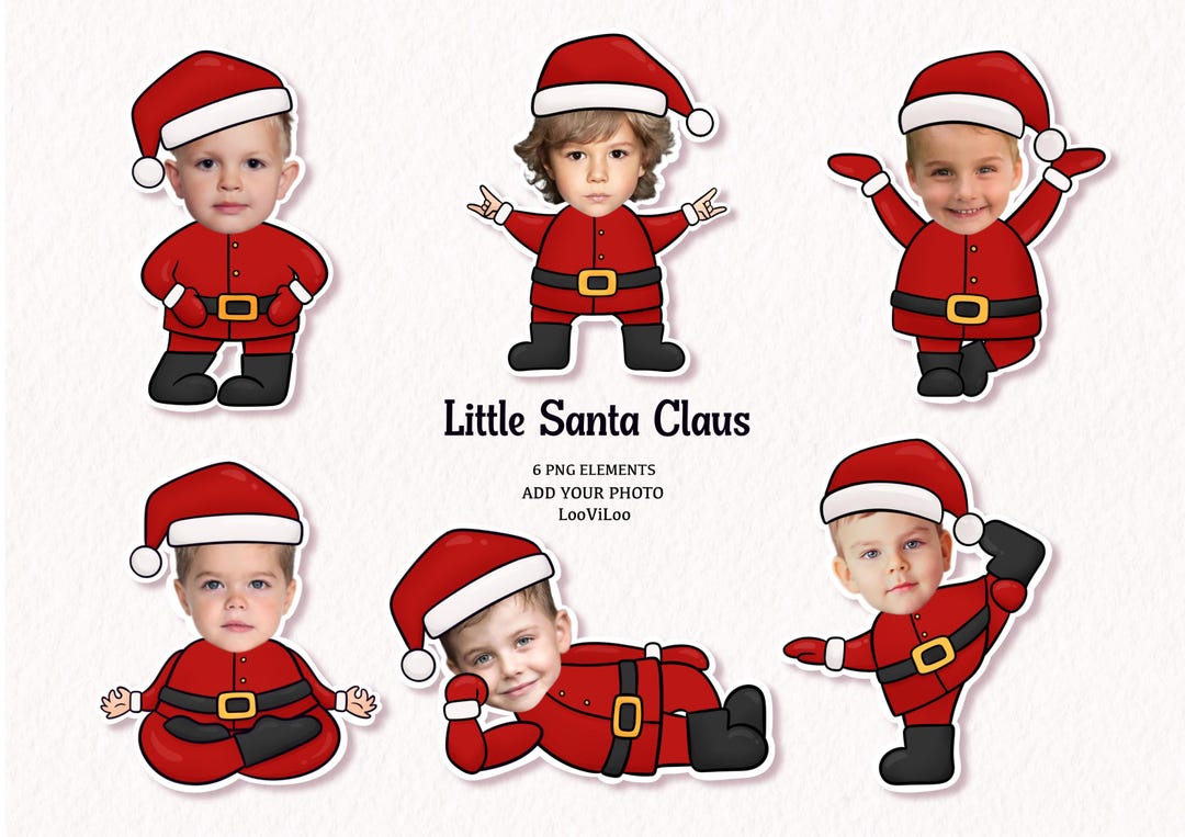 Cute Santa Claus Yourself DIY, Add Your Own Photo, Christmas Decor - Etsy