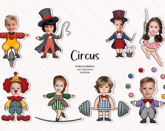 Circus Kids, YourSelf DIY, Add your Own Photo, Photo Craft