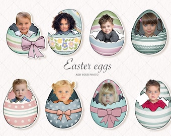 Easter Eggs Yourself Face Photo Craft, Add your Own Photo