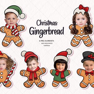 Gingerbread Yourself fai da te, aggiungi la tua foto, artigianato fotografico natalizio