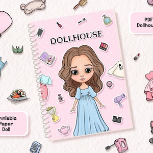 Printable paper dollhouse for doll,  Book & Activities for Kids