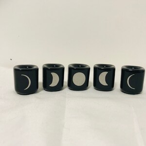 Chime Candle Holders Spell Candle Holder Ritual Candle Holder Altar Candle Holder set of 5 Moon Phase