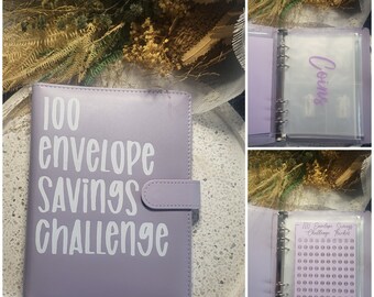 100 Envelope Savings Challenge Binder | Budget Planner | Cash Stuffing | Cash Envelopes | Savings Challenge | Cash Stuffing Binder |