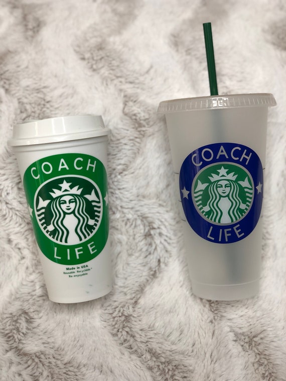 Coach Life Personalized Starbucks Cups Etsy