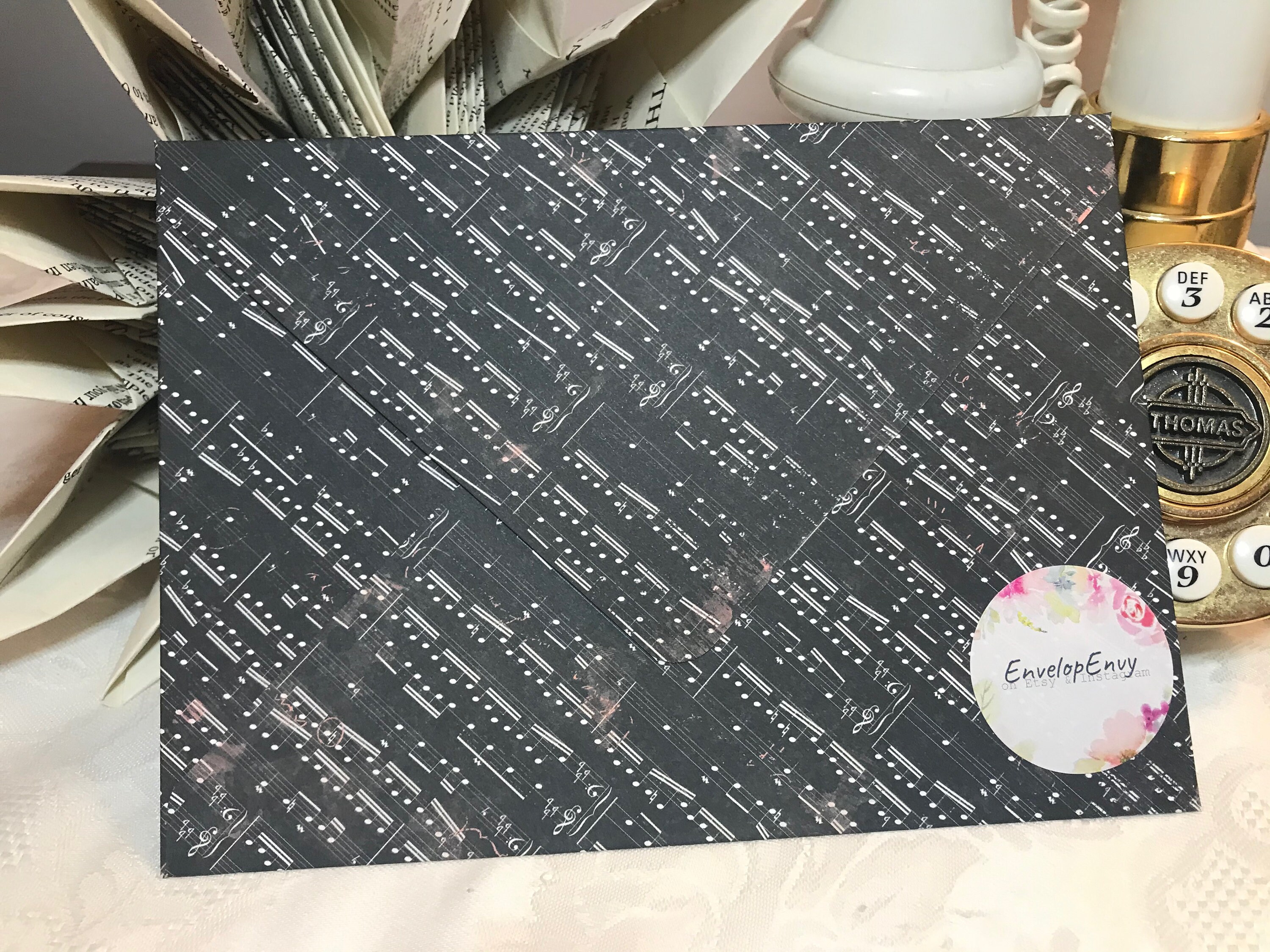 Large Letter Envelopes 3 Vintage Script & Print Etsy